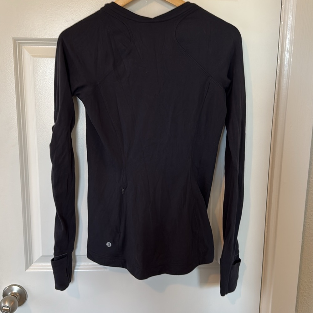 Lululemon Women’s Rulu Long Sleeve shirt Size 8 Black - Picture 3 of 9